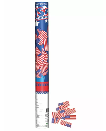 60 cm konfettikanon med amerikansk flagg