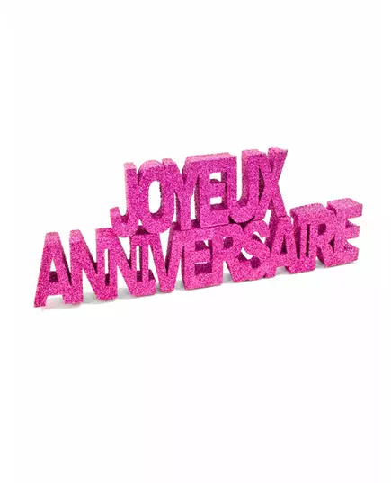 Fuchsia Happy Birthday table decoration