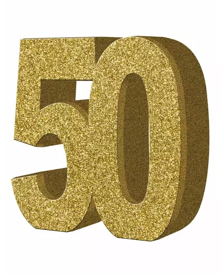50th anniversary golden table decoration 20 x 20 cm