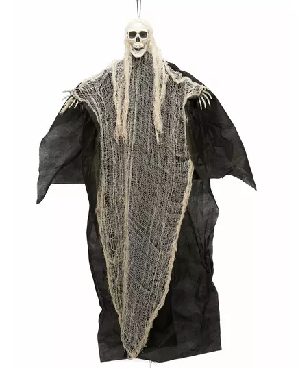 Svart og hvit Grim Reaper hengende Halloween-dekorasjon 110 cm