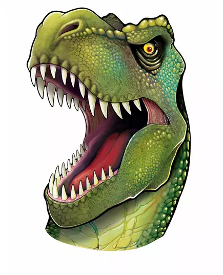 Veggdekorasjon med dinosaurhode 86 cm