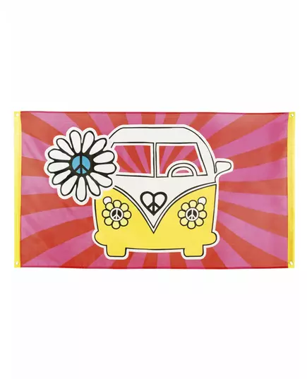 Hippie Flower Power-flagg 90 x 150 cm