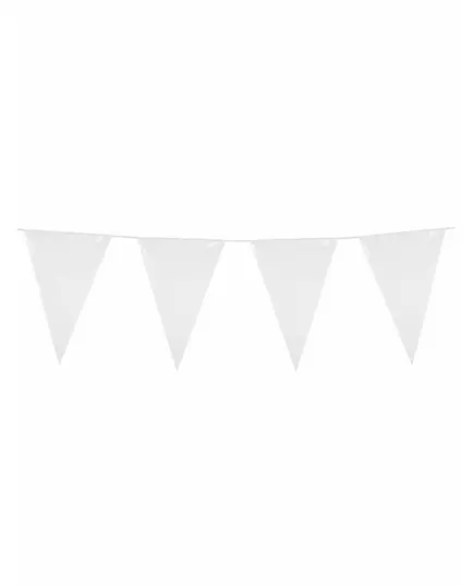 10m white bunting garland