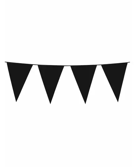 10m black bunting garland