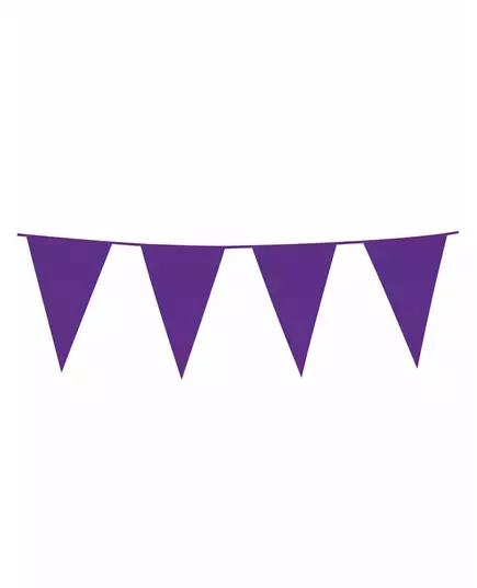 10m purple bunting garland