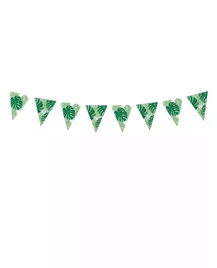 Tropical Leaf Cardboard Pennant Garland 15cm x 1.3m