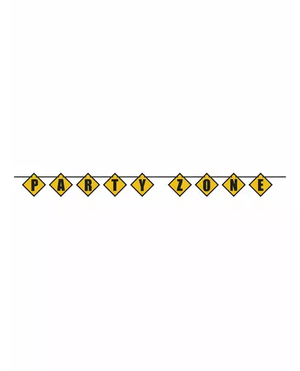 Festsone for byggeplass i papp, girlander 2,74 m