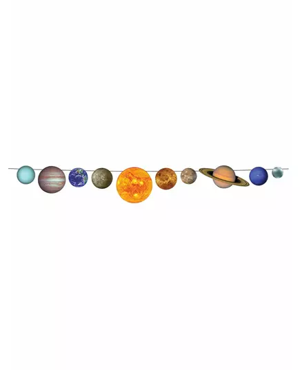 Solar system cardboard garland 2.43 m