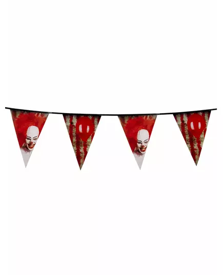 Plastgirlander Skremmende Klovn 30 cm x 6 m