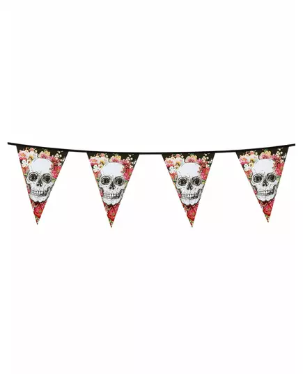 6m Black Floral Skeleton Plastic Garland
