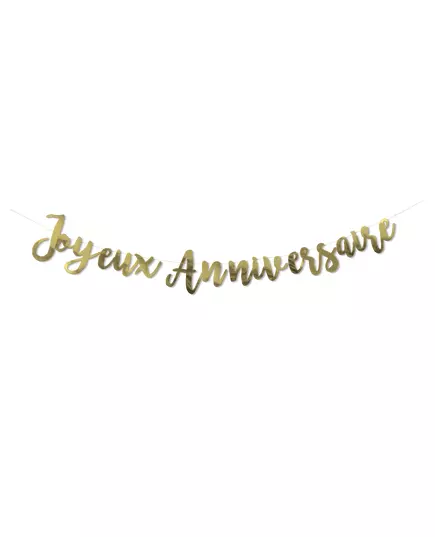 1.80 m Gold Metallic Happy Birthday Garland