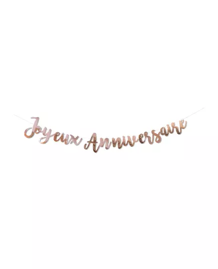 Rose gold Happy Birthday garland 1.80 m