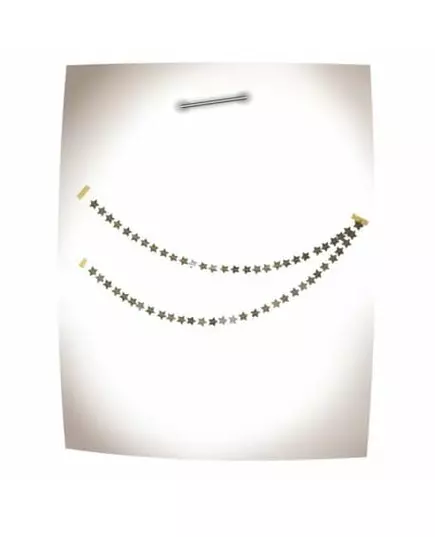 2.5m Mini Gold Glitter Star Garland