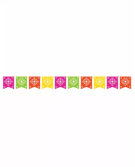 Fiesta flerfarget girlander 25 cm x 23 cm