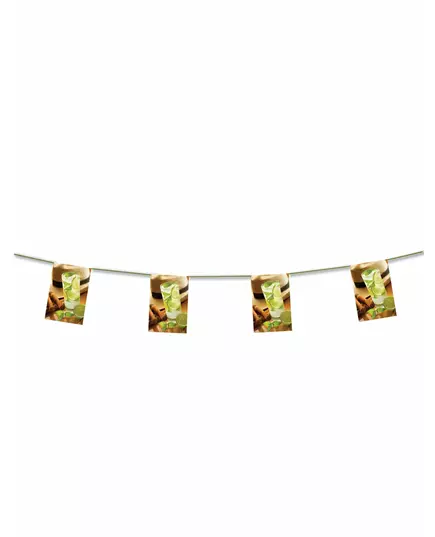 Flame retardant paper garland Cocktail Cuba 4 m