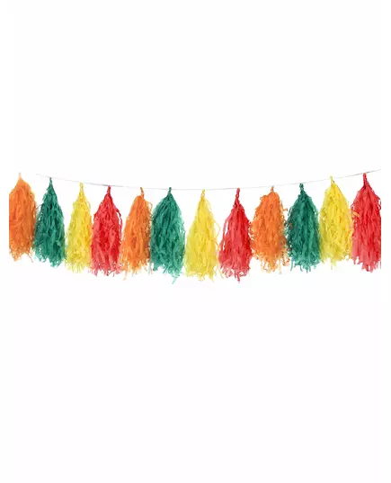 Tassel garland 16 pompoms 1.80 m