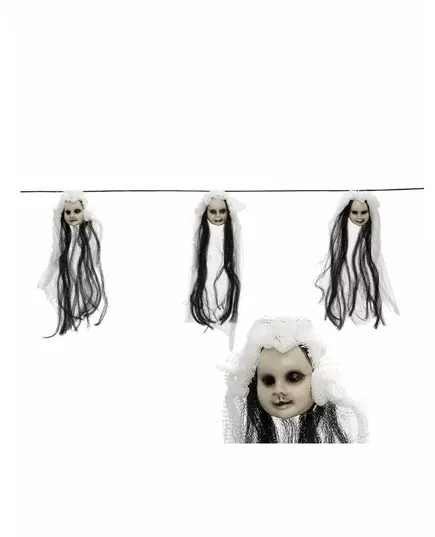 Dukkehode-girlander 153 cm