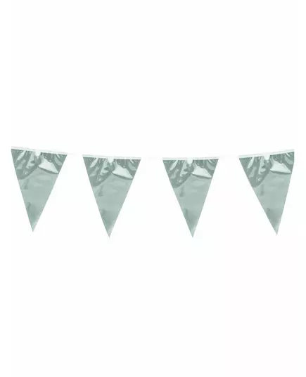 10m Silver Pennant Garlands