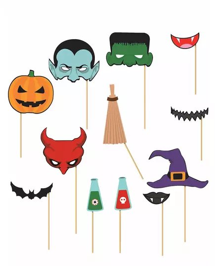 12-delers Halloween-fotobokssett
