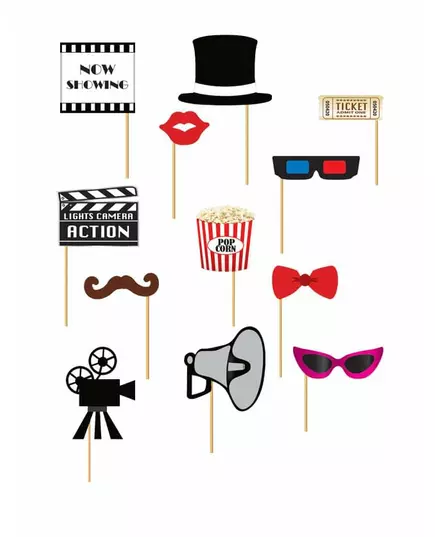 12-piece Cinema Photobooth Kit