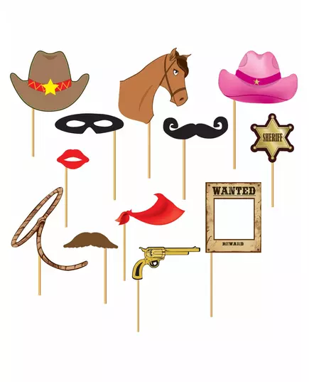Cowboy fotobokssett 12 deler