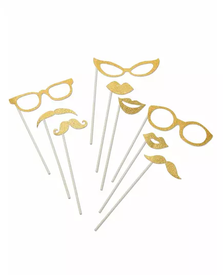 Gold glitter photobooth kit