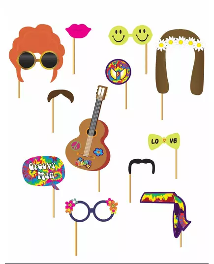 12-piece Hippie Photobooth Kit