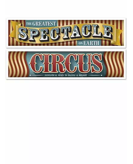 Vintage Circus Banners 38 cm x 1.5 m