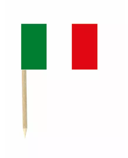 Pakke med 50 mini-flagg med pigger Italia 3 x 5 cm
