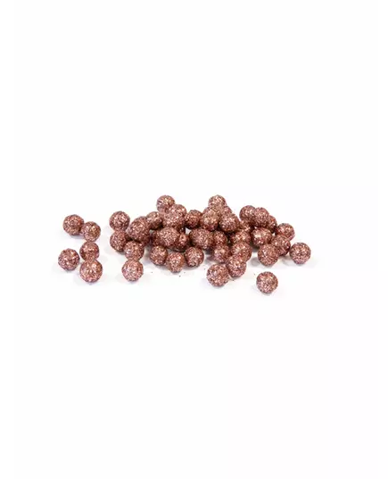Mini roségull glitterkuler 8 mm 10 gr