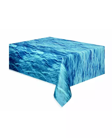 Blue Ocean Waves Plastic Tablecloth 137 x 274 cm