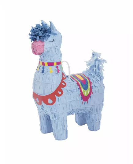 Mini blå lama piñata 16 cm