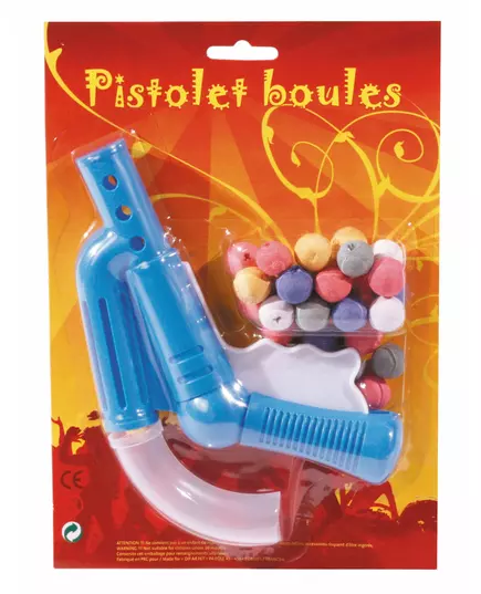 Fake gun with 30 blowgun balls