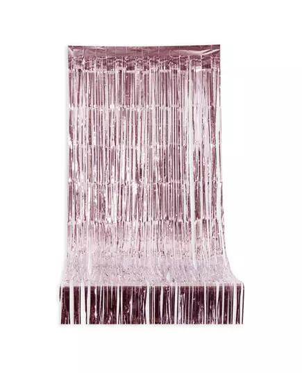 Rose gold shimmer fringe curtain 2.44m x 92cm