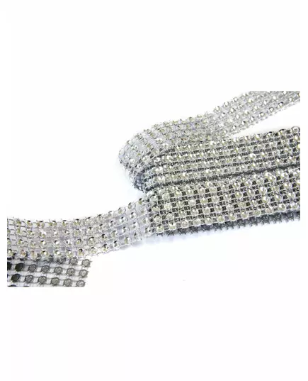 Silver rhinestone ribbon 1.8 m x 2 cm