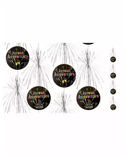 Happy Birthday Fireworks Cascade Pendellamper 180 cm