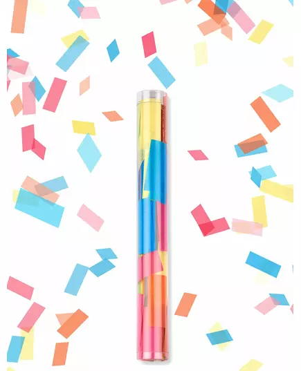 27cm Multicolored Rectangular Confetti Launcher Tube