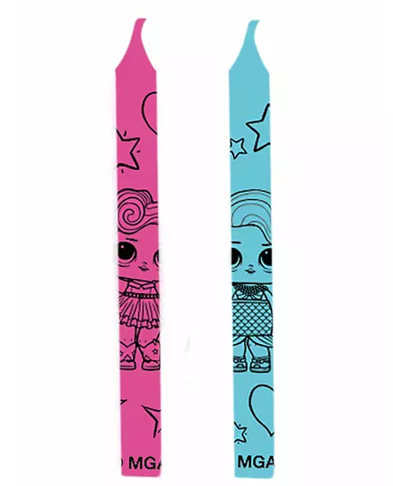 12 LOL bursdagslys med holdere 6 cm
