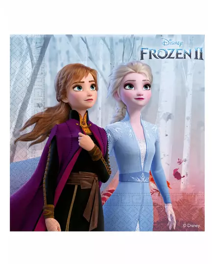 16 Small Frozen 2 Paper Napkins 25 x 25 cm