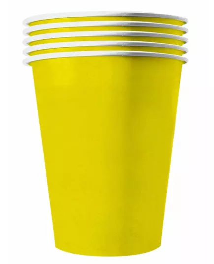 20 amerikanske gule resirkulerbare pappkopper 53 cl