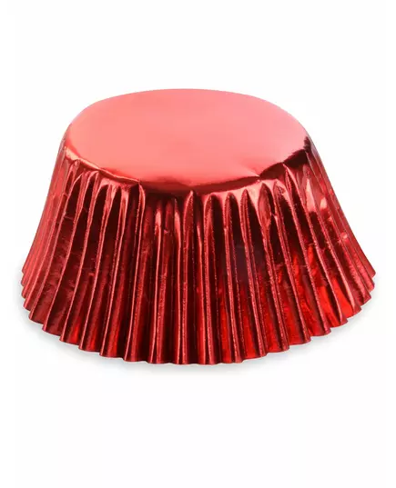 50 metalliske røde cupcakeformer 7 cm