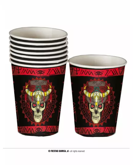 8 Vaudoo cardboard cups 10 cm
