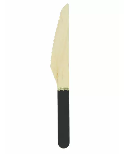 8 små, svarte trekniver, 16 cm