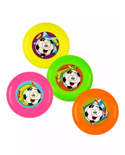 Piñata-tilbehør 4 flerfargede frisbeer 9 cm