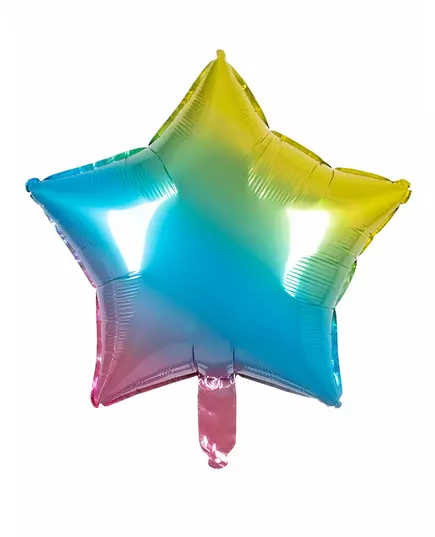 Flerfarget stjernefolieballong 45 cm