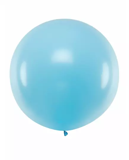 Kjempestor lyseblå ballong 1 m