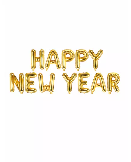 Happy New Year gold letter foil balloon 370 x 35 cm