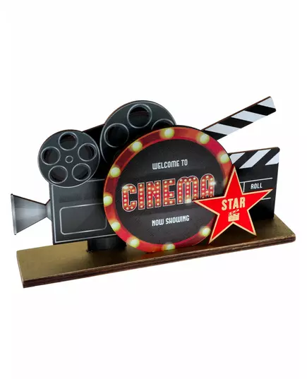 Hollywood wooden centerpiece 20 x 13 cm