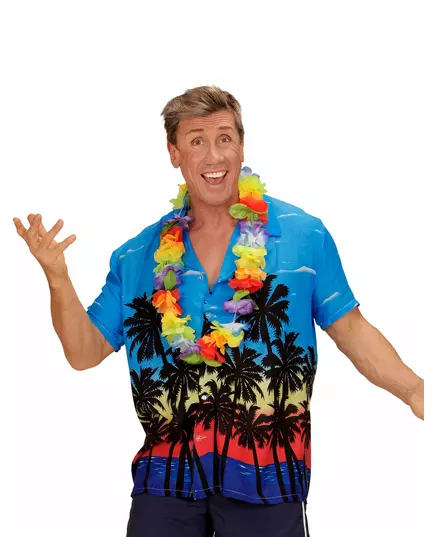Voksen hawaiisk turistskjorte, Størrelse: Medium