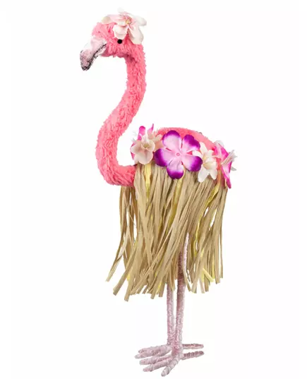Pink flamingo decoration on feet 35 x 16 cm